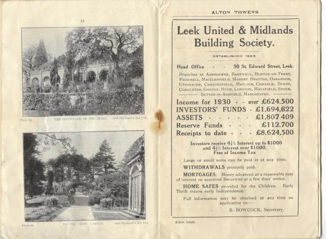 Alton Towers 1931 Guide Book