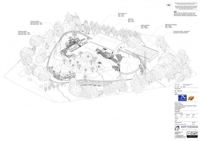 Isometric plan view of the Project Amazon land.